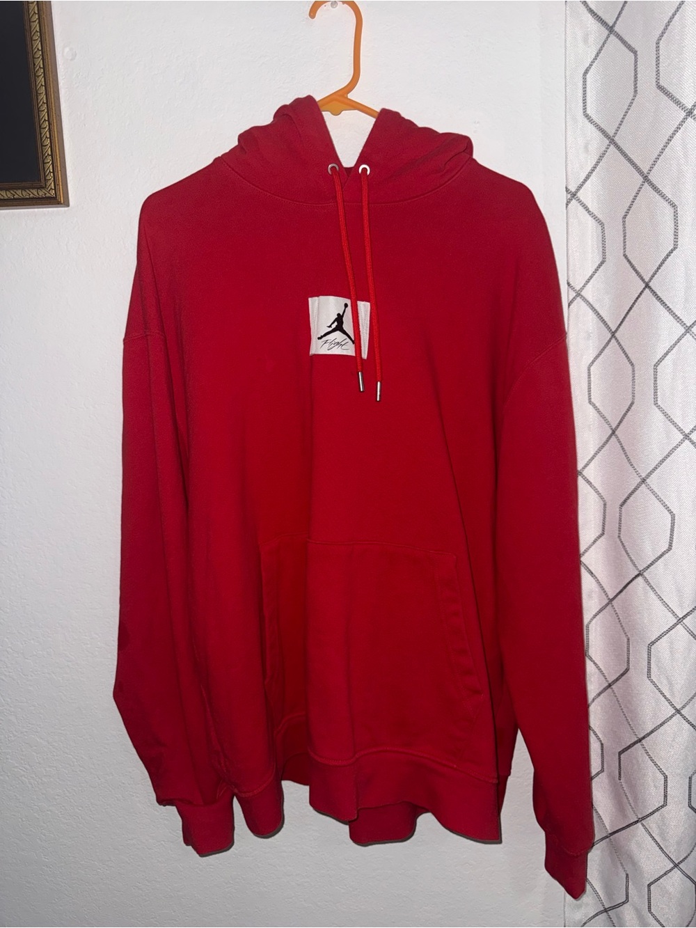 Jordan Red Pullover Hoodie with Jumpman Patch